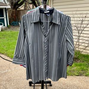 Gray striped blouse